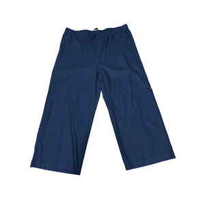 NWT J. Crew factory Linenblend slim wideleg drawstring pant navy Size 20 CG402